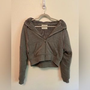Aeropostale Cropped Zip-Up Hoodie